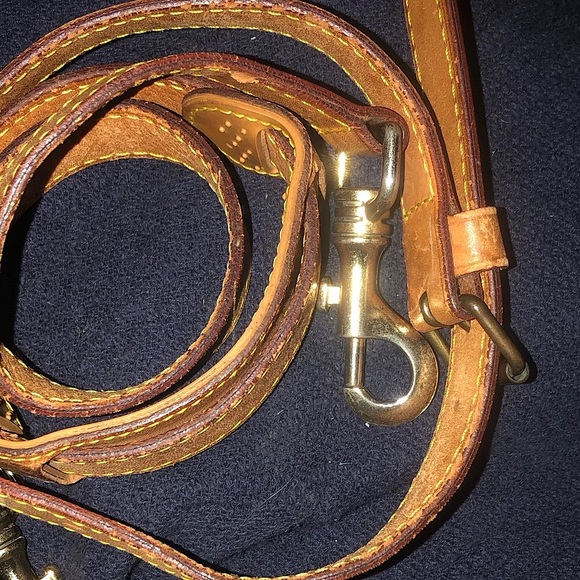 LOUIS VUITTON Vachetta Replacement Shoulder Strap Keepall Bandolier with Clips - Picture 9 of 10